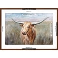 thumbnail image 4 of Art.com Big Sky Longhorn Sunset Art Print by Danhui Nai, Brown Frame Wall Art, 29" x 21", 4 of 4