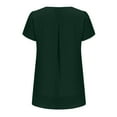 thumbnail image 5 of Womens T-Shirts Sevevn Women's Fashion Chiffon Solid Color Casual V-Neck Short Sleeve T-Shirt, 5 of 6