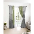 thumbnail image 3 of Sage Green Cement Gray Blackout Curtains for Bedroom/Living Room, Thermal Insulated Kitchen Curtains, Modern Abstract Art Green Grommet Darkening Window Treatment Drapes 52"x72"x2, 3 of 8