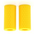 thumbnail image 4 of Dos pinzas de barra de silicona antideslizantes y gruesas pinzas de mancuerna para levantar pesas crecimiento muscular y aliviar el estrés en las manos amarillas, 4 of 10