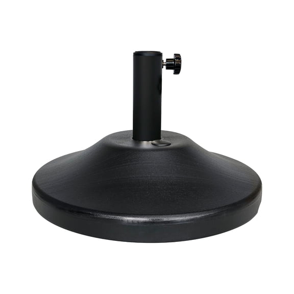 US Weight Premium 30 Pount Cement Prefillled Black Umbrella Base for Patio Table - Heavy Duty Adjustable Umbrella Stand with Stainless Steel Stem for Outdoor Patio Umbrellas