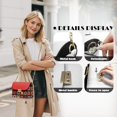 thumbnail image 5 of KUIFORTI Geometric figure Leather Crossbody Bags Portability Lightweight Medium Shoulder Handbags Hard-Wearing Fashion Small Bag with Removable Chain for Day & Night, 5 of 6