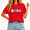 1-red, variant on Cozymy Women Chick Or Treat Cute Chicken Halloween T-shirt Funny Ghost Witch Tee Trendy Farm Top for Fall Party