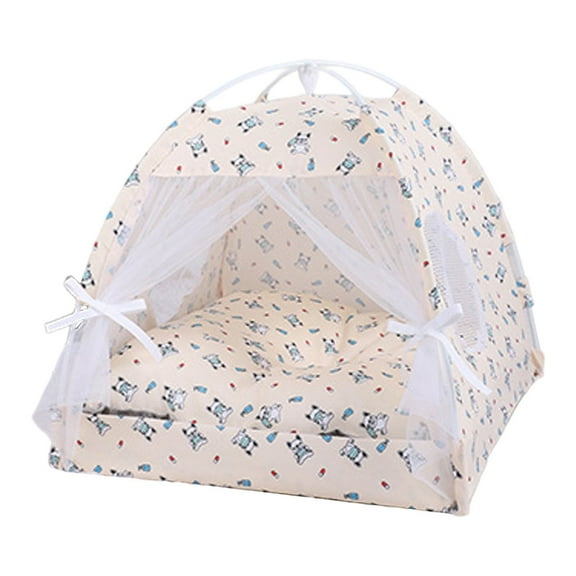 Pet Tent House Portable Removable Breathable Teepee Dogs Cats Indoor Outdoor Kennels for Camping