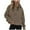 A-Brown805, variant on Women's Half Zip Pullover Hoodie Oversized Fit Raglan Sleeve Kangaroo Pocket Top Soft Casual Daily Loungewear Shirt