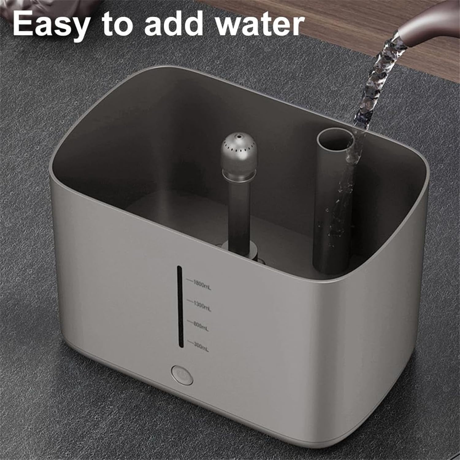 Electric Glass Rinser Tea Cup Washer, High Pressure Jets Glass Rinser, Desktop Automatic Cup Washing Machine with 1.6L Water Tank for Home, Bar & Coffee Shop (Gray)