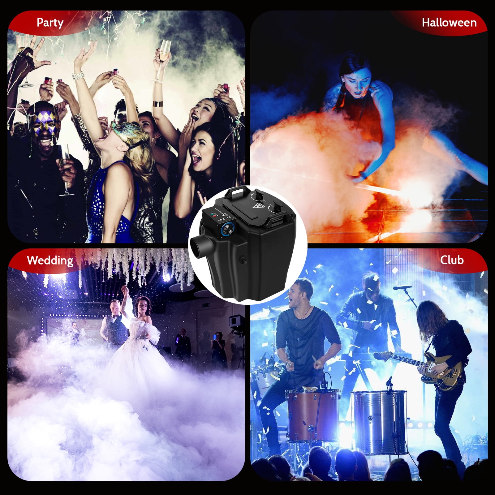 ‌High-Performance Low-Lying Fog Generator 6000W - Dual-Mode Manual/DMX Control, CE/ROHS Certified for Indoor/Outdoor Events, Weddings, Clubs & Film Productions‌