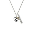 thumbnail image 2 of Delight Jewelry Zebra Print Heart with Nurse Hat Silvertone Always My Mother Bar Charm Necklace, 23", 2 of 4