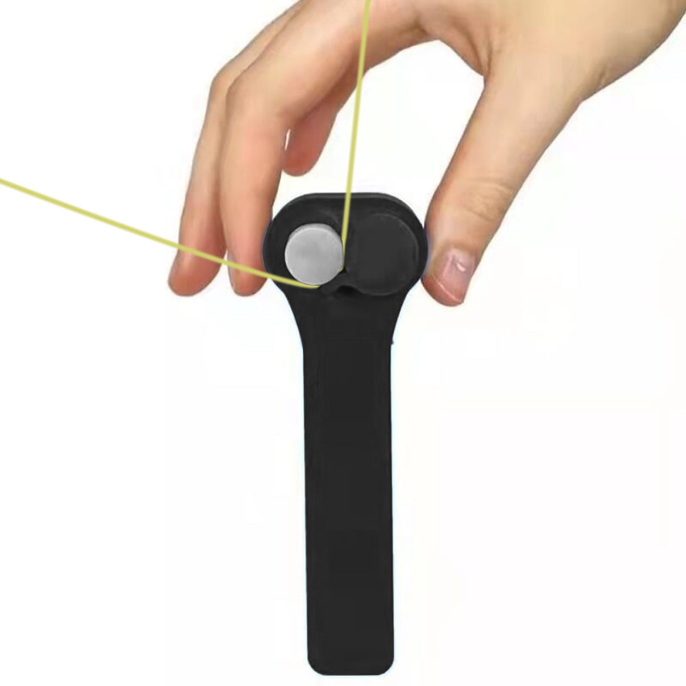 Zip String Rope lanzador Hélice para niños y gatos Lasso String Shooter controlador de cuerda manual regalo negro Loop Lasso String Shooter juguete 