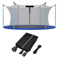 Trampoline Net, Trampoline Enclosure for 8 10 12 14 15 16Ft Round Trampoline with Double-Headed Zippers & Buckles, Weather-Resistant Sun-Protective Trampoline Replacement Net