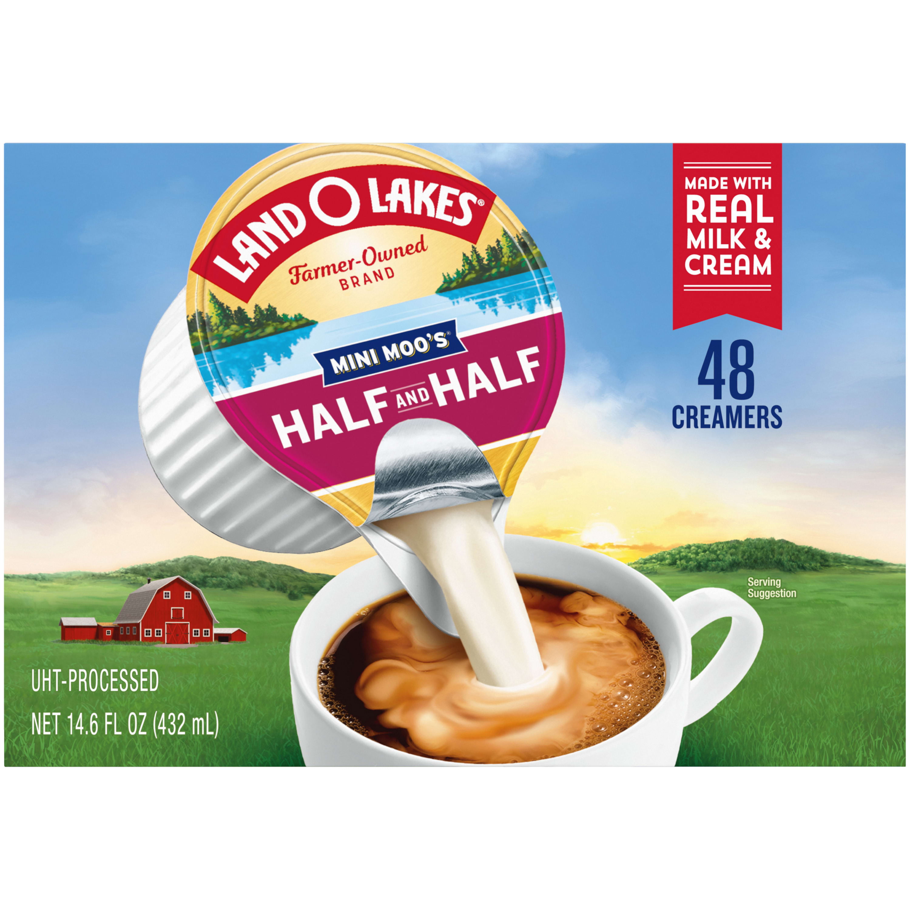  Land O' Lakes Half and Half UHT-Processed Creamer, 24
