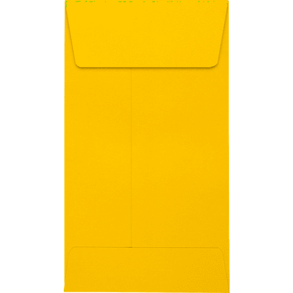 LUXPaper #5 1/2 Coin Envelopes, 80 lb. Sunflower Yellow, 3 1/8 x 5 1/2, 1000 Pack