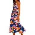 thumbnail image 2 of PNTUTB Summer Women's Fashion Print Round Neck Casual Loose Comfortable Resort Style Sleeveless Maxi Dress, 2 of 6