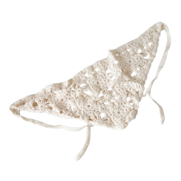 ROZYARD Floral Crochet Head Scarf Lightweight Bandana For Women Girls Fashion