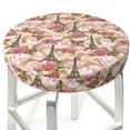 thumbnail image 3 of KLL Rose Flowers Round Bar Chair Cushion Cover 14 inch ,Bar Stool Protector with Elastic, Soft Washable, 3 of 6