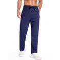 thumbnail image 2 of GIRUNS Men's Sweatpants Quick Dry Running Workout Athletic Pants with Zip Pockets Navy Blue XL, 2 of 8
