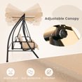 thumbnail image 3 of Laijoy Outdoor Swing Chair Glider Patio Hammock Converting Flatbed w/ Adjustable Canopy, 3 of 8