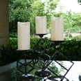 thumbnail image 3 of Flameless Outdoor Waterproof LED Pillar Candle with Remote Timer Battery Operated Flickering Resin Candle Light for Halloween Christmas Wedding Party Centerpiece Decorations Supplies 3”x 7”, 3 of 4