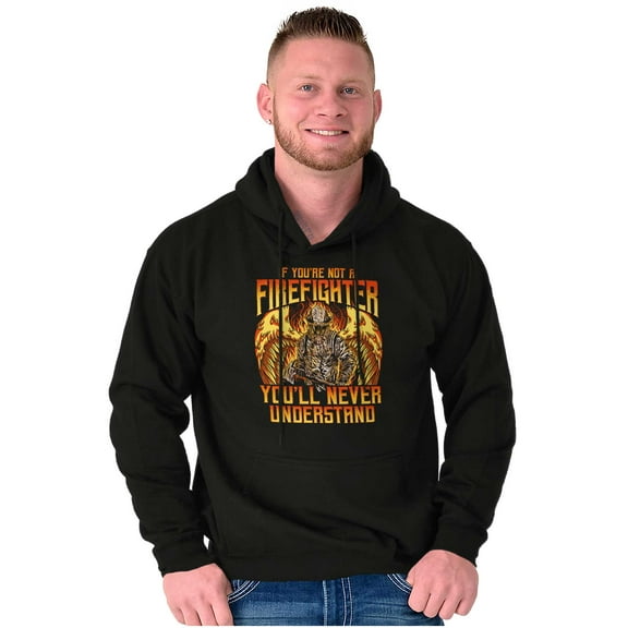 Not A Firefighter Never Understand Men's Big & Tall Graphic Hoodie Brisco Brands 2X
