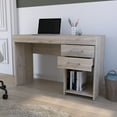 thumbnail image 3 of Nmkwnr Computer Desk with 2 Drawers and 1 Open Shelf, Wood Writing Table for Home Office, Light Gray, 3 of 6