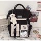 thumbnail image 3 of Kawaii Backpack With Kawaii Pin and Accessories, Cute Kawaii School Backpacks for Teen Girls (Black), 3 of 4