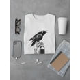 thumbnail image 3 of Crow And Heart B&w Tee Men's -Image by Shutterstock, 3 of 4