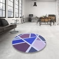 thumbnail image 4 of Ahgly Company Machine Washable Indoor Square Transitional Purple Amethyst Purple Area Rugs, 8' Square, 4 of 7