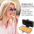 thumbnail image 4 of Sandwich Maker with Wooden Handle Non-stick Sandwich Grill Pan Double Sided Grilled Cheese Maker Portable Sandwich Stovetop Toaster Sandwich Maker for Cheese Toast, 4 of 6