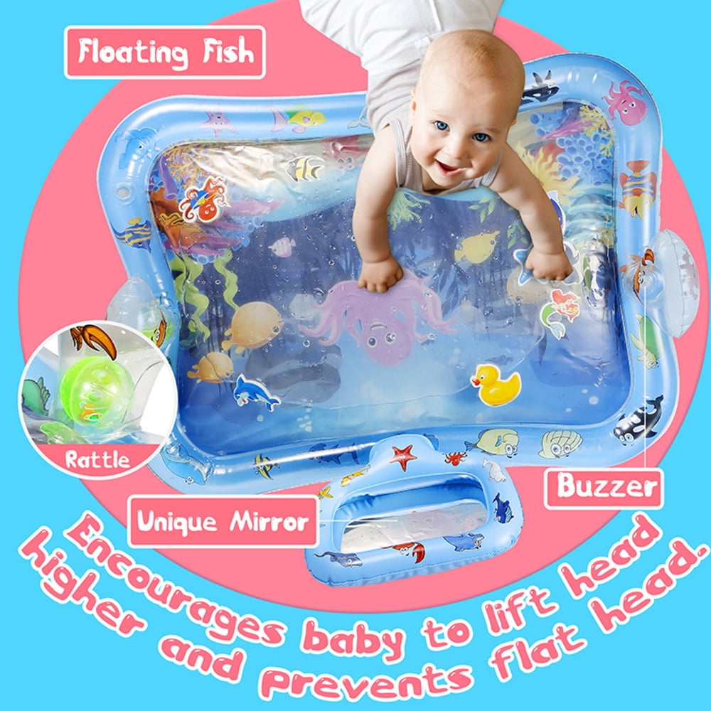 Abanopi Tummy Time Water Mat for Baby Boy Girl PVC Inflatable Play Mat ...