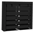 thumbnail image 4 of Tcbosik 7-Tier Shoe Rack with Non-Woven Fabric Cover, Portable Shoe Storage Organizer for Hallway, Entryway, Easy Assembly, Black, 4 of 9