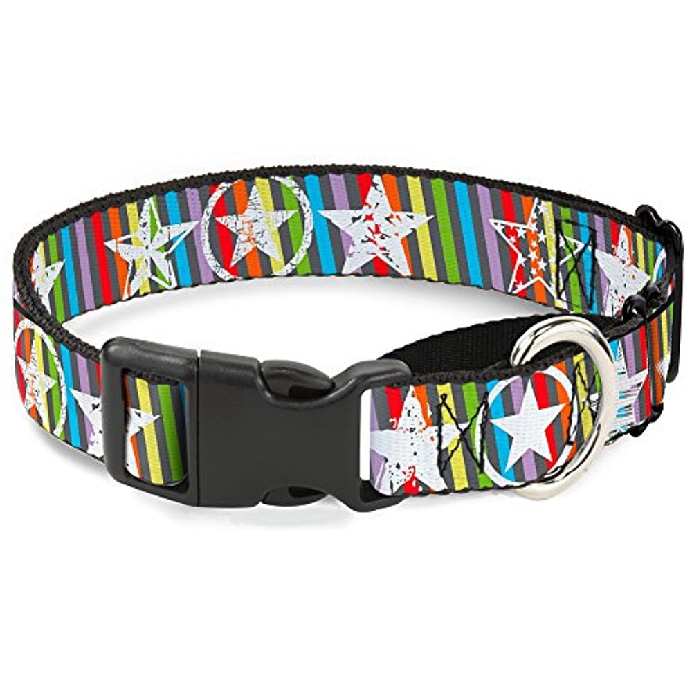 buckle-down "stars with lines" martingale dog collar