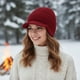 thumbnail image 5 of Guardurnaity Gorro deportivo de invierno con protección para las orejas, ideal para deportes al aire libre. Gorro de punto elástico y cómodo para Sombreros azul oscuro, 5 of 6