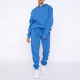 thumbnail image 1 of Pantalones Conjunto de pantalones largos de 2 piezas para mujer, estilo informal, estilo informal, cintura elástica, atuendo deportivo Kuymtek Azul T S para Mujer, 1 of 9