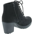 thumbnail image 5 of SODA Women's Second Faux Leather Lace Up High Chunky Heel Ankle Booties, 5 of 7