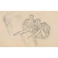 thumbnail image 2 of John Singer Sargent 18x13 Gold Ornate Wood Frame and Double Matted Museum Art Print Titled - Seated Men (C. 1874-1877), 2 of 4