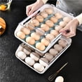 thumbnail image 2 of Wosthever Caja de huevos rodante automática Gran capacidad de almacenamiento Contenedor de huevos de cocina Cajón de huevos anti-rotura Organizador de Organizadores de utensilios de cocina Gris Wosthever HA026958-01, 2 of 5