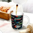 thumbnail image 3 of Disketp Hand Drawn Colorful Fishes Large Coffee Mug with Handle Tea Cup Novelty Coffee Cup for Men Women Office Work, 3 of 6