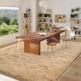 thumbnail image 3 of Janvonne Fluffy Area Rugs for Living Room,Bedroom,Dorms,6x9ft Soft Shaggy Sofa-side Carpet, Home Decor Aesthetic,Camel, 3 of 8