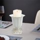 thumbnail image 4 of Iron Flower Vase | White Metal Decorative Container | Modern Shape | Strong Three-Dimensional Design | For Home Office Wedding Event Decor | 12x14x8.5cm | 1 Piece, 4 of 6