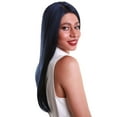 thumbnail image 6 of LUXLUXE Ami Straight 17 Inch Long 4X4 Women's Lace Front Wig, High-Quality Heat Resistant Fiber, 20+ Shades of Natural, Dip Dyed, Highlight Colors (#Blue Black - Blue and Black Blend), 6 of 7