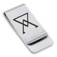 thumbnail image 1 of Stainless Steel Arsenic Alchemy Symbol Classic Slim Money Clip Credit Card Holder, 1 of 2