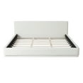 thumbnail image 7 of Christopher Knight Home Velvet Upholstered King Bed, Solid Wood Platform Bed Frame, White, 7 of 7