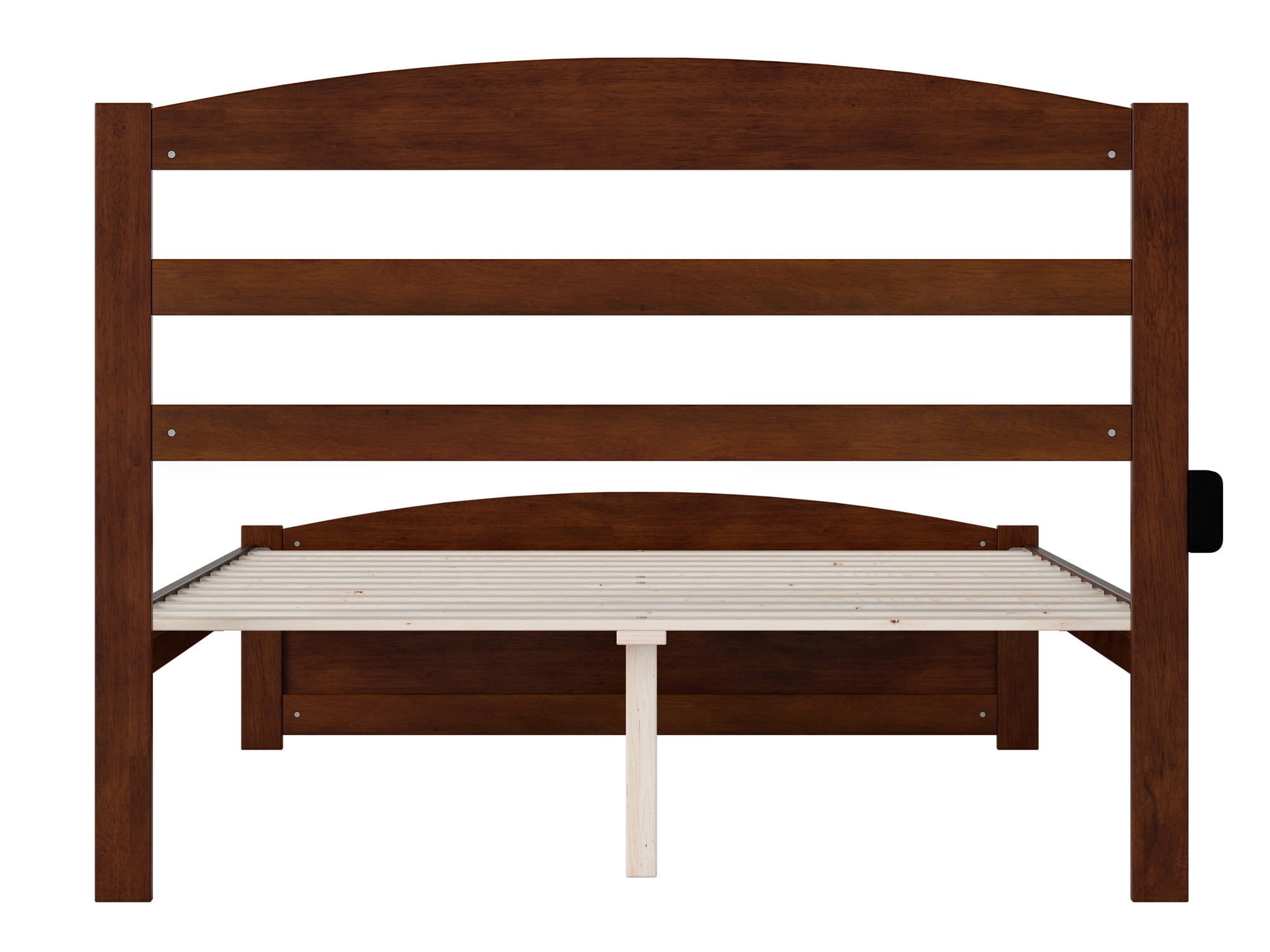 AFI Warren 14" Full Wood Platform Bed Frame with Headboard and Footboard, Walnut