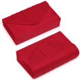 thumbnail image 3 of Bolso de noche Dasein con sobre plisado aterciopelado, color rojo, 3 of 6