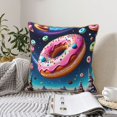 thumbnail image 4 of KLL Starry Sky Pine Tree Donut Decorative Throw Pillow Covers Velvet Soft for Couch Sofa Bedroom Living Room Outdoor (No pillow core)- 20"x20", 4 of 5