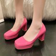 thumbnail image 1 of LSLJS Couvre-Chaussures de Travail pour Femmes Grande Taille, Mode, Couleur Unie, Imperméables, Talons Hauts, 1 of 7