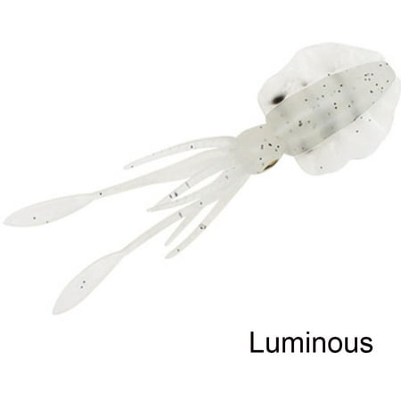15cm 15g Portable Soft Silicone Swim long tail Saltwater Octopus Bait Squid Skirt Lure Fishing Tackle LUMINOUS