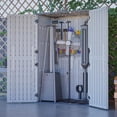 thumbnail image 2 of Heavy-Duty Weatherproof UV-Resistant Resin Garden Storage Shed, Rustproof Spacious Non-Partitioned Outdoor Cabinet for Garden Tools & Equipment, 2 of 13