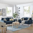 thumbnail image 3 of Modway Revive 2-Piece Fabric Upholstered Sofa and Loveseat Set in Azure Blue, 3 of 7