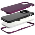 thumbnail image 2 of Nalacover for iPhone 12 Pro/iPhone 12 6.1 inch Slim Case,Stylish Triple Layer Protection Hard PC + Soft TPU Silicone Hybrid Shockproof Camera Lens Protective Anti-drop Fit Back Phone Cover.Purple, 2 of 7